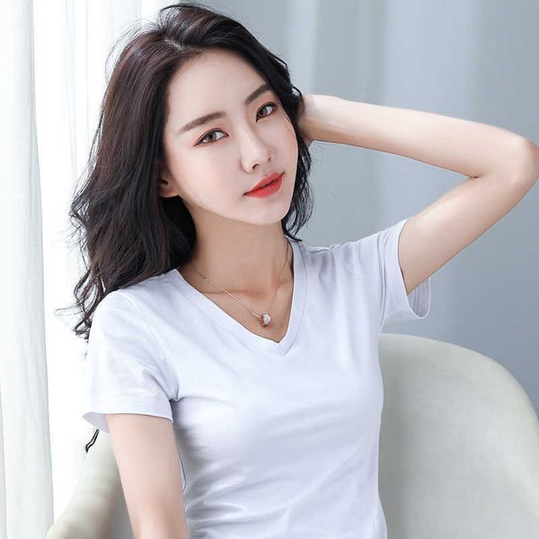 fashion t shirt women short sleeve summer white t-shirt v-neck cotton t shirt 3xl 4xl 5xl plus size women tshirt c837 210602
fashion t shirt women short sleeve summer white t-shirt v-neck cotton t shirt 3xl 4xl 5xl plus size women tshirt c837 210602