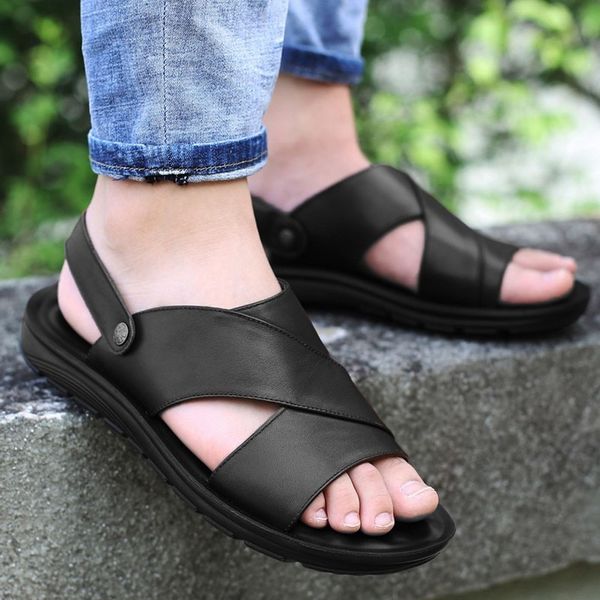 men casual roman shoes outside breathing people sandals summer comfortable light sand alias hombre plus size # y2, Black
men casual roman shoes outside breathing people sandals summer comfortable light sand alias hombre plus size # y2, Black