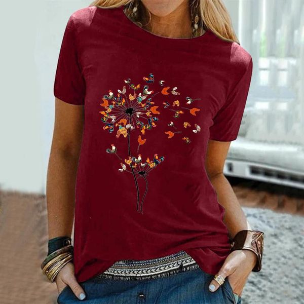 women's t-shirt funny dandelion chick print t-shirts fashion oversized o-neck casual short sleeve ropa mujer, White
women's t-shirt funny dandelion chick print t-shirts fashion oversized o-neck casual short sleeve ropa mujer, White