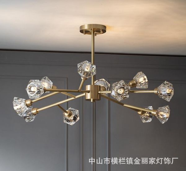 pendant lamps post-modern creative personality hong kong style crystal lamp simple all-copper art american living room luxury chandelier
pendant lamps post-modern creative personality hong kong style crystal lamp simple all-copper art american living room luxury chandelier
