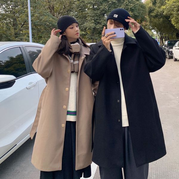2021 new korean style long men's fashion solid color casual oversize men loose couple woolen coat mens overcoat mil9, Black
2021 new korean style long men's fashion solid color casual oversize men loose couple woolen coat mens overcoat mil9, Black