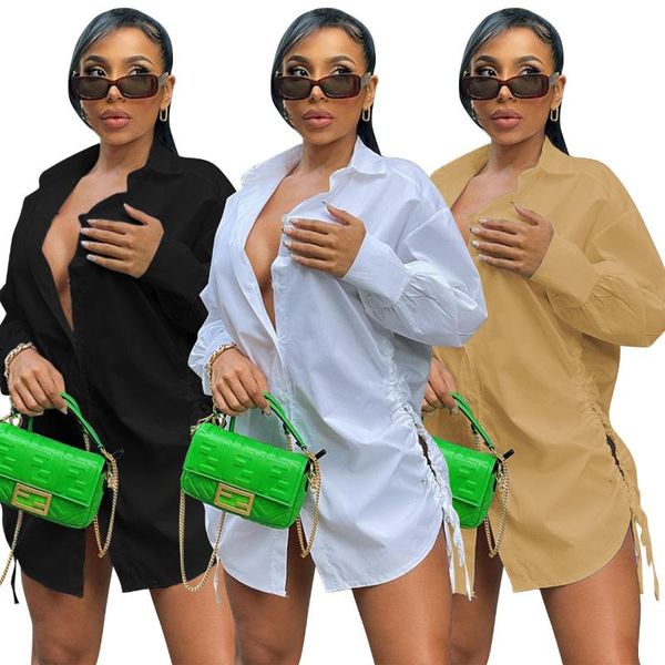 casual dresses echoine long sleeve shirt mini dress side hollow out lace up drawsting loose turn-down collar party night club, Black;gray
casual dresses echoine long sleeve shirt mini dress side hollow out lace up drawsting loose turn-down collar party night club, Black;gray