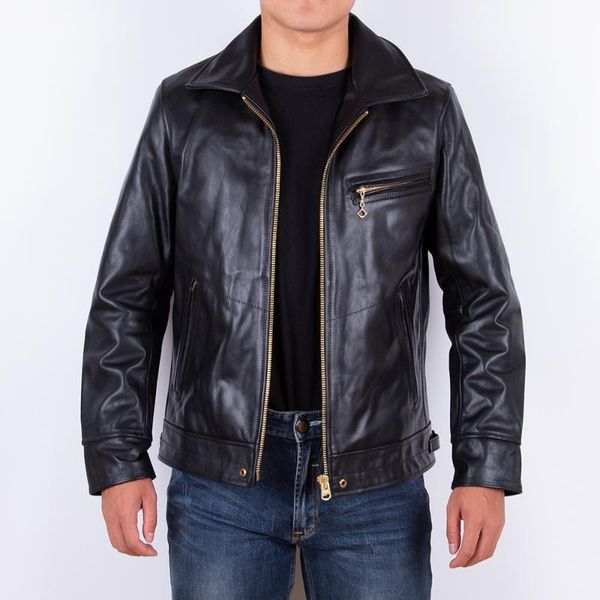 men's leather & faux 2022 100% natural horse skin oil wax vintage coat motorcycle super quality jacket, Black
men's leather & faux 2022 100% natural horse skin oil wax vintage coat motorcycle super quality jacket, Black