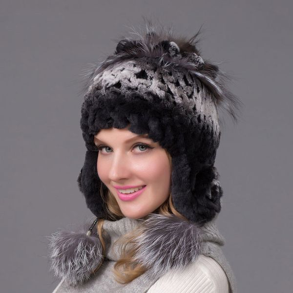 autumn and winter leather female rabbit fur hat female fox wool flower striped knitted fox fur ball hat russia hat, Blue;gray
autumn and winter leather female rabbit fur hat female fox wool flower striped knitted fox fur ball hat russia hat, Blue;gray