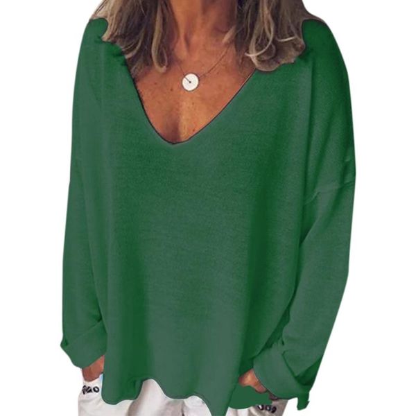 women's t-shirt #w 2021 autumn t shirts plus size solid color women long sleeve v-neck simple tee loose casual outfits ladies clothing, White
women's t-shirt #w 2021 autumn t shirts plus size solid color women long sleeve v-neck simple tee loose casual outfits ladies clothing, White