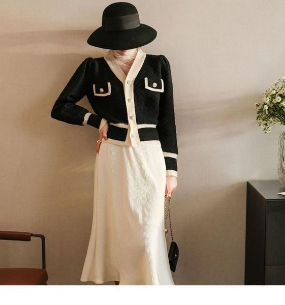women's knits & tees spring and autumn knitted sweater cardigan warm long sleeve jacket elegant v-neck top, White
women's knits & tees spring and autumn knitted sweater cardigan warm long sleeve jacket elegant v-neck top, White
