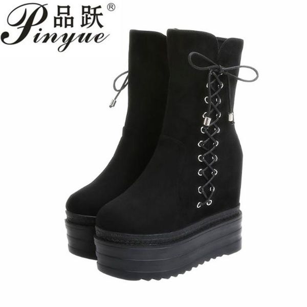 boots women's fashion increased 13 cm thick bottom waterproof platform high-heeled muffin, Black
boots women's fashion increased 13 cm thick bottom waterproof platform high-heeled muffin, Black
