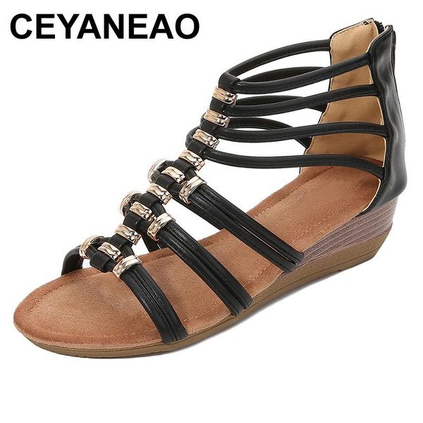 dress shoes ceyaneaosandals women ladies fashion crystal casual roman open toe wedge sandals zipper summer woman, Black
dress shoes ceyaneaosandals women ladies fashion crystal casual roman open toe wedge sandals zipper summer woman, Black