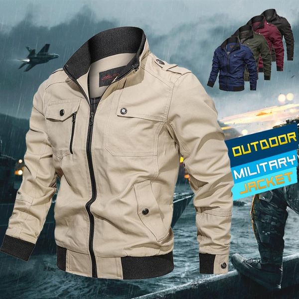 men's jackets 2021 spring autumn mens military jacket cotton pilot coat army bomber cargo flight male clothes, Black;brown
men's jackets 2021 spring autumn mens military jacket cotton pilot coat army bomber cargo flight male clothes, Black;brown