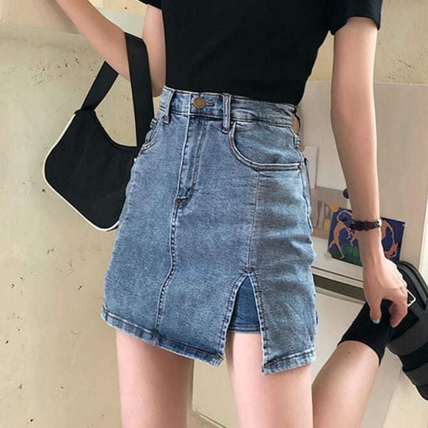 skirts women denim side-slit a-line wrap hip high waist washed womens trendy stitching summer skinny leisure simple korean style, Black
skirts women denim side-slit a-line wrap hip high waist washed womens trendy stitching summer skinny leisure simple korean style, Black