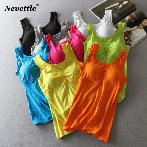 2021 new nevettle women cotton chest padded tank sleeveless candy color summer t shirt casual camis x86g, White
2021 new nevettle women cotton chest padded tank sleeveless candy color summer t shirt casual camis x86g, White