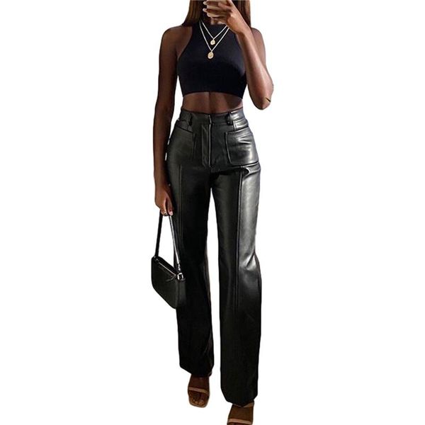 women's pants & capris women faux leather with pockets solid color high waist straight wide leg leggings slim fit trousers vintage stre, Black;white
women's pants & capris women faux leather with pockets solid color high waist straight wide leg leggings slim fit trousers vintage stre, Black;white