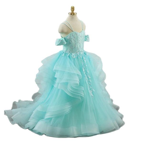 girl's dresses fluffy long sleeve flower girl dress applique lace tiered tulle little princess birthday party gown first communion, Red;yellow
girl's dresses fluffy long sleeve flower girl dress applique lace tiered tulle little princess birthday party gown first communion, Red;yellow
