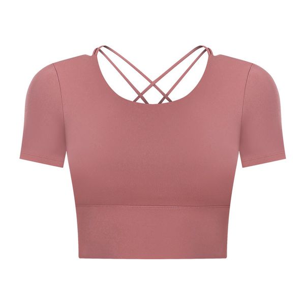 women's t-shirt summer open nael lululem women yoga with chest cushion bra hollow back outdoor leisure sports 2023short sleeve top, White
women's t-shirt summer open nael lululem women yoga with chest cushion bra hollow back outdoor leisure sports 2023short sleeve top, White