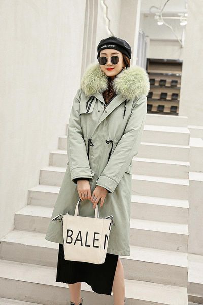 women's fur & faux length winter long knee detachable collar rex liner cotton padded coat f1116, Black
women's fur & faux length winter long knee detachable collar rex liner cotton padded coat f1116, Black