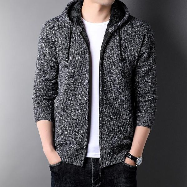 men's sweaters autumn solid color fleece hooded sweater men knitted cardigan sweatercoats long sleeve slim fit jacket casual to, White;black
men's sweaters autumn solid color fleece hooded sweater men knitted cardigan sweatercoats long sleeve slim fit jacket casual to, White;black
