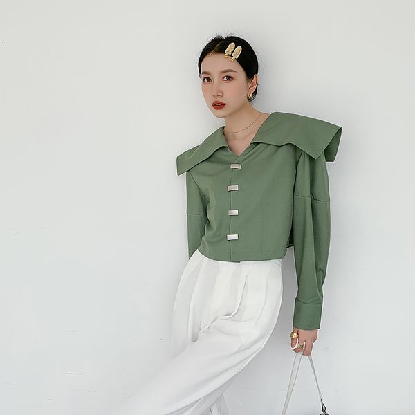 new mint green long crop women blouse lantern sleeve sailor collar ladies autumn 2021 designer clothes cnsw, White
new mint green long crop women blouse lantern sleeve sailor collar ladies autumn 2021 designer clothes cnsw, White