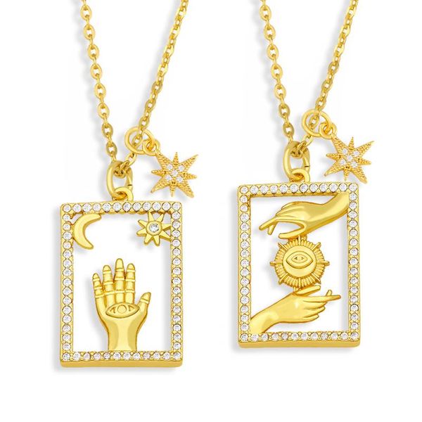 pendant necklaces flola square hamsa fatima hand necklace for women cz turkish evil eye gold plated jewelry accessories nkev55, Silver
pendant necklaces flola square hamsa fatima hand necklace for women cz turkish evil eye gold plated jewelry accessories nkev55, Silver