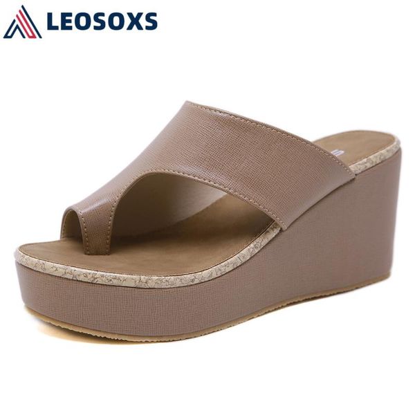 leosoxs women casual summer slippers ladies platform high heels sandals slope slippers increased 8cm non-slip comfortable l233, Black
leosoxs women casual summer slippers ladies platform high heels sandals slope slippers increased 8cm non-slip comfortable l233, Black