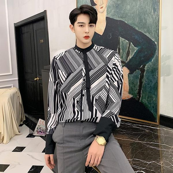 men's t-shirts m-xl spring designer irregular geometric pattern striped long-sleeved shirt tide brand bow tie shirt., White;black
men's t-shirts m-xl spring designer irregular geometric pattern striped long-sleeved shirt tide brand bow tie shirt., White;black