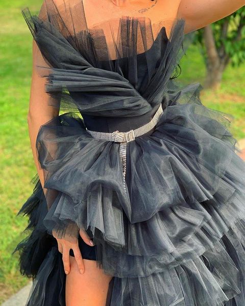 party dresses women's tiered formal evening 2021 long floor length ruffles prom dress with slit robes de soirée, White;black
party dresses women's tiered formal evening 2021 long floor length ruffles prom dress with slit robes de soirée, White;black