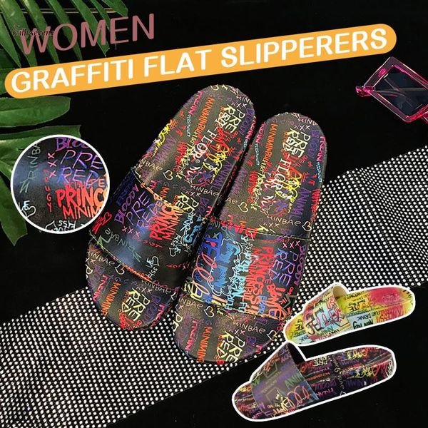 slippers fashion summer shoes for women outside colored graffiti falt non-slip sandals chaussure femme, Black
slippers fashion summer shoes for women outside colored graffiti falt non-slip sandals chaussure femme, Black