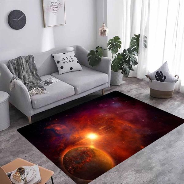 carpets starry sky 3d print carpet square anti-skid area floor mat rug non-slip dining room living soft bedroom s28