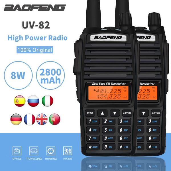walkie talkie 2pcs baofeng uv 82 walkie-talkie optional 8w/5w set portable two way radio long rang dual band fm transceiver uv82
walkie talkie 2pcs baofeng uv 82 walkie-talkie optional 8w/5w set portable two way radio long rang dual band fm transceiver uv82