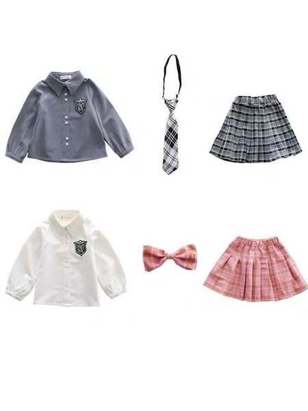 spring and autumn new girls college feng long sleeve shirt pleated skirt korean children's dress, children's class service, three-, White
spring and autumn new girls college feng long sleeve shirt pleated skirt korean children's dress, children's class service, three-, White