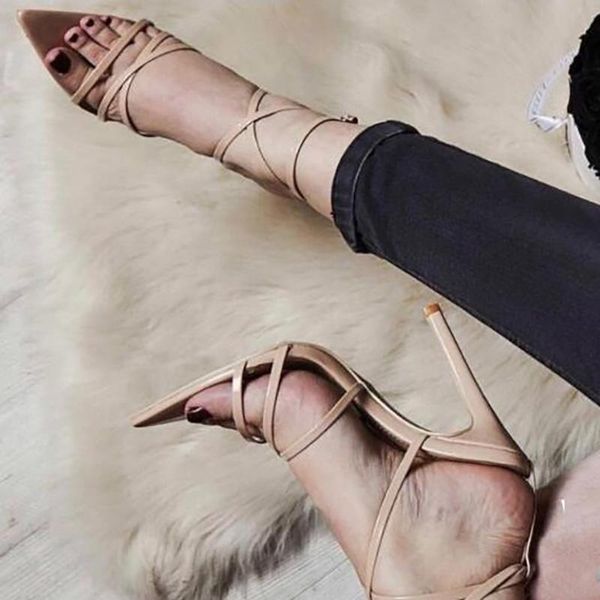 dress shoes women pumps cross tied high heels fashion women's sandals for with thin toes, Black
dress shoes women pumps cross tied high heels fashion women's sandals for with thin toes, Black