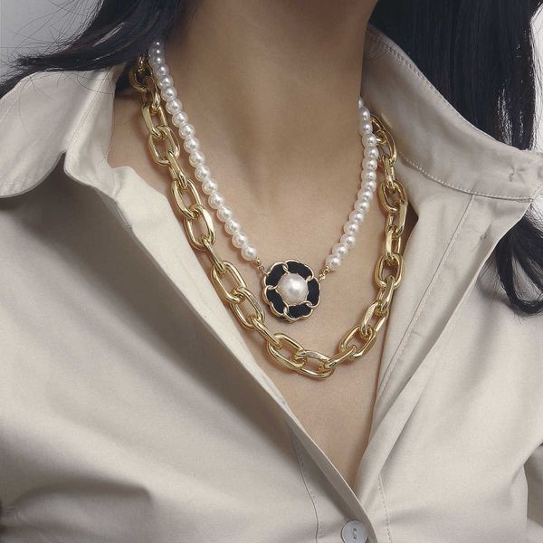 jewelry geometric u-shaped tassel temperament imitation pearl flannel flower multilayer necklace, Silver
jewelry geometric u-shaped tassel temperament imitation pearl flannel flower multilayer necklace, Silver