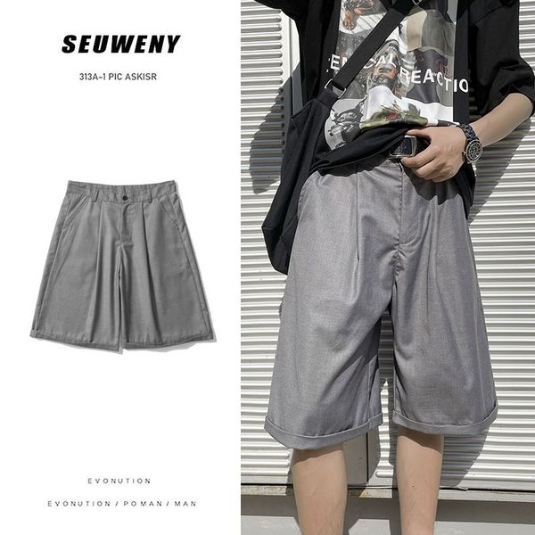 men's shorts summer thin casual fashion gray black suit men korean loose straight dress mens clothing s-2xl o6lu, White;black
men's shorts summer thin casual fashion gray black suit men korean loose straight dress mens clothing s-2xl o6lu, White;black