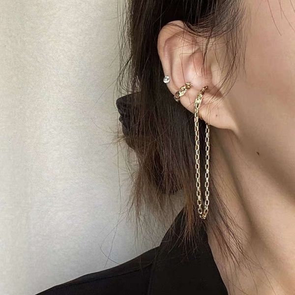 hbp fashion korean simple metal asymmetric personality no hole bone clip insfeng long chain painless ear hanging net red, Silver
hbp fashion korean simple metal asymmetric personality no hole bone clip insfeng long chain painless ear hanging net red, Silver