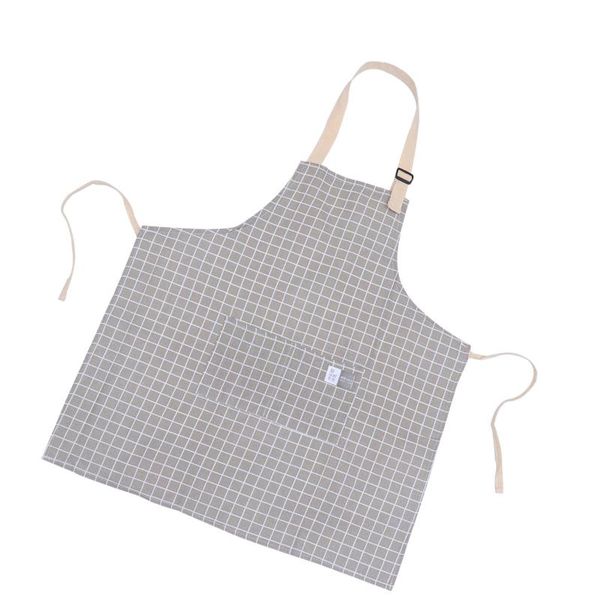 aprons cotton and linen checkered adjustable halter apron with pockets cooking smock (grey)
aprons cotton and linen checkered adjustable halter apron with pockets cooking smock (grey)
