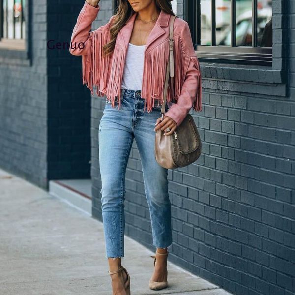 women's jackets faux suede jacket motorcycle lapel handsome fall 2021 ladies solid fringed short coat women, Black;brown
women's jackets faux suede jacket motorcycle lapel handsome fall 2021 ladies solid fringed short coat women, Black;brown