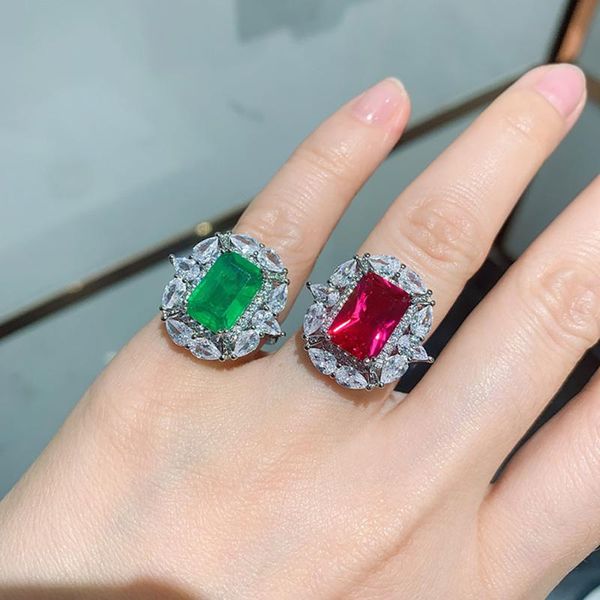 cluster rings vintage 100% 925 sterling silver 8*12mm ruby emerald gemstone wedding engagement diamonds gift fine jewelry for women, Golden;silver
cluster rings vintage 100% 925 sterling silver 8*12mm ruby emerald gemstone wedding engagement diamonds gift fine jewelry for women, Golden;silver