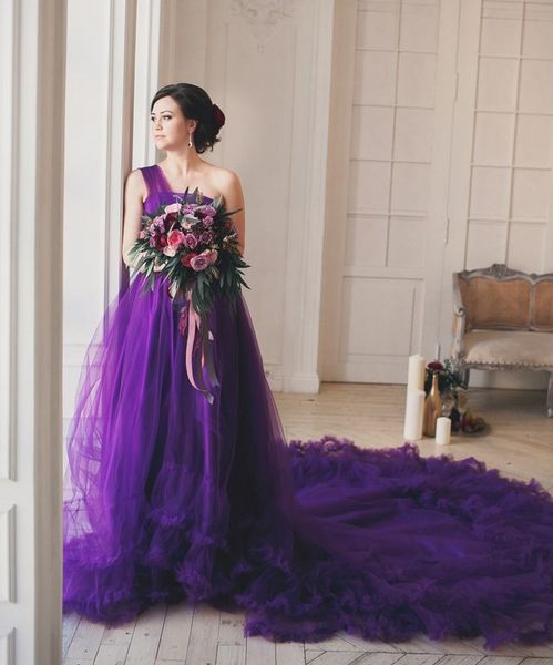 vestidos de 2021 noiva glamorous one shoulder purple tulle new fashion cloud wedding gown custom made pv5d, White
vestidos de 2021 noiva glamorous one shoulder purple tulle new fashion cloud wedding gown custom made pv5d, White