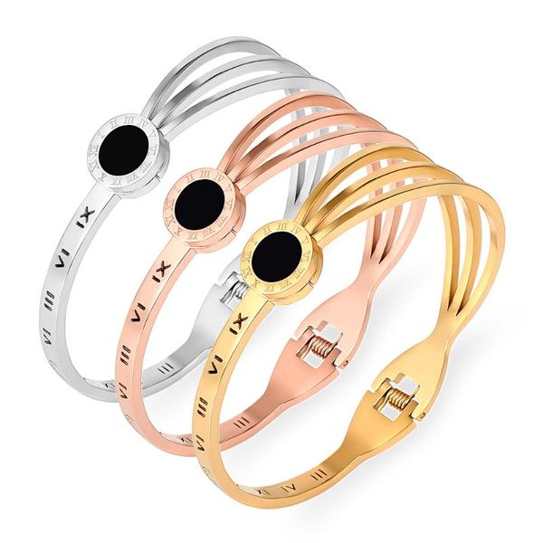 bangle 2021 desgin charm cuff bangles & bracelets roman numeral steel black gold wristband women pulseira
bangle 2021 desgin charm cuff bangles & bracelets roman numeral steel black gold wristband women pulseira