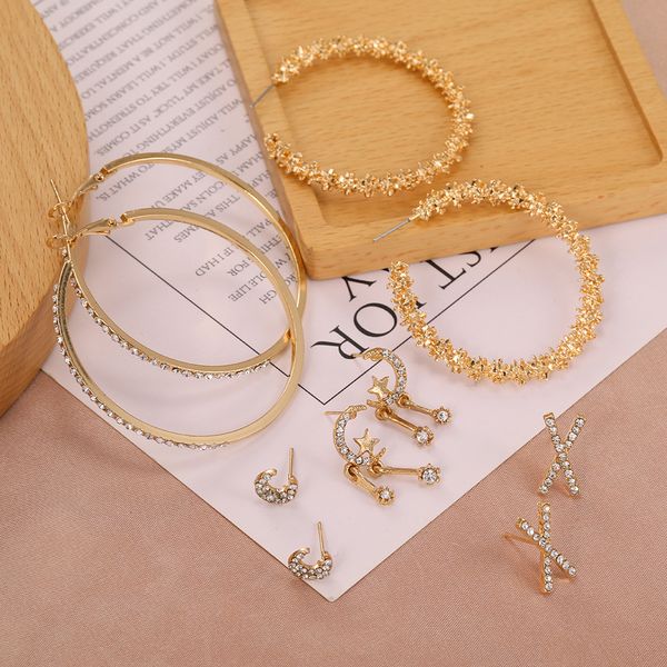 crystal large hoops earrings for women trendy big circle round statement loop earring fashion party jewelry gift, Golden;silver
crystal large hoops earrings for women trendy big circle round statement loop earring fashion party jewelry gift, Golden;silver