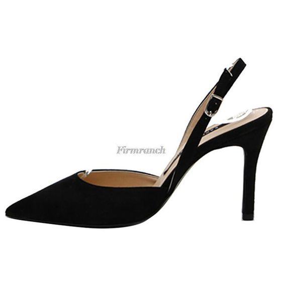dress shoes women's single 2021 summer style korean fashion word buckle back empty pointed stiletto professional work, Black
dress shoes women's single 2021 summer style korean fashion word buckle back empty pointed stiletto professional work, Black