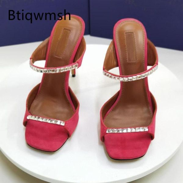 sandals 2021 rhinestone women open toe crystal high heel shoes woman red suede mules femme, Black
sandals 2021 rhinestone women open toe crystal high heel shoes woman red suede mules femme, Black