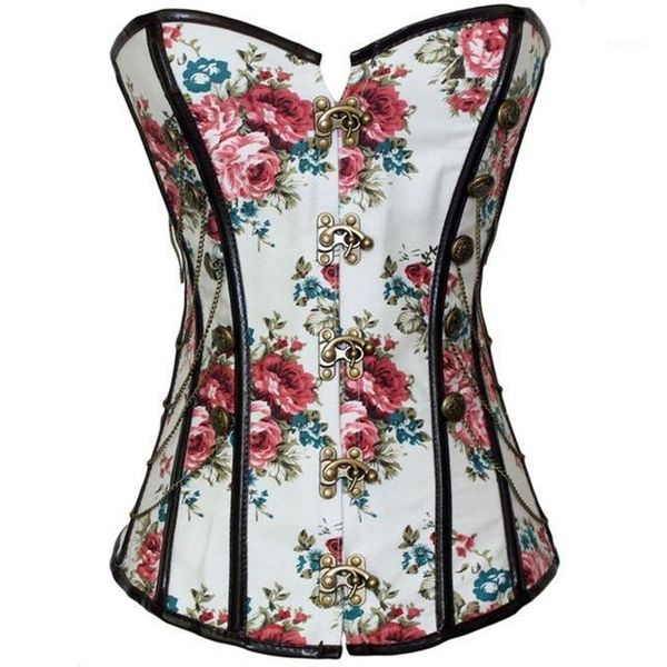corset steampunk overbust steel boned waist trainer gothic vintage floral print corselet bustier femme shaper women bustiers & cors, Black;white
corset steampunk overbust steel boned waist trainer gothic vintage floral print corselet bustier femme shaper women bustiers & cors, Black;white