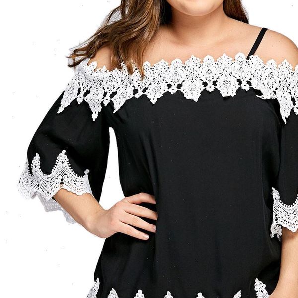 blouse women plus size shirt 5xl off large size women lace off shoulder short sleeve casual tunic blouse l2, White
blouse women plus size shirt 5xl off large size women lace off shoulder short sleeve casual tunic blouse l2, White