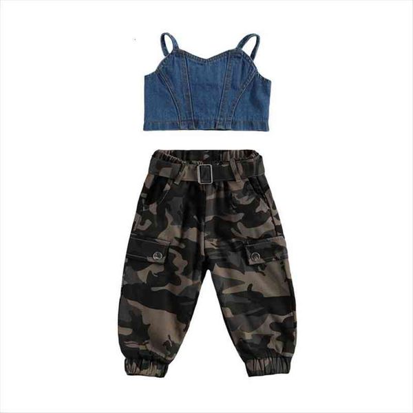 girl clothes kids baby summer outfit children girls off shoulder denim shirt t camo long pants, White
girl clothes kids baby summer outfit children girls off shoulder denim shirt t camo long pants, White
