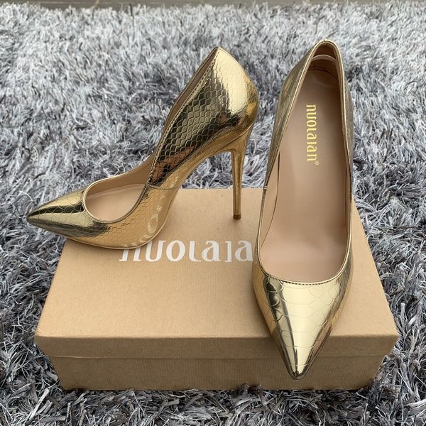 dress shoes sapatos de salto alto feminino, sapatos stilettos com estampa cobra dourada, ponta fina, festa casamento, 12//8cm muue, Black
dress shoes sapatos de salto alto feminino, sapatos stilettos com estampa cobra dourada, ponta fina, festa casamento, 12//8cm muue, Black