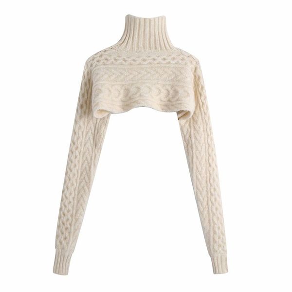 winter women european and american style high neck knit femalelong sleeve pullover twist short sweater 210531, White
winter women european and american style high neck knit femalelong sleeve pullover twist short sweater 210531, White