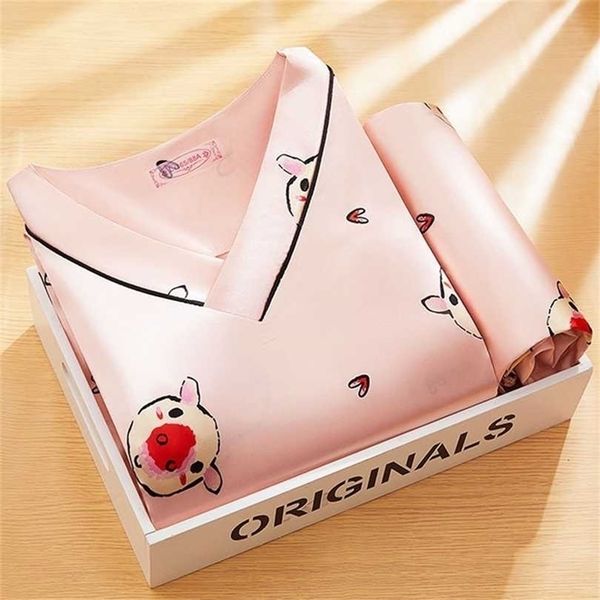 summer silk ice ladies pajamas short-sleeved shorts suit female students cute loose v-neck home service cartoon printing 211116, Black;red
summer silk ice ladies pajamas short-sleeved shorts suit female students cute loose v-neck home service cartoon printing 211116, Black;red