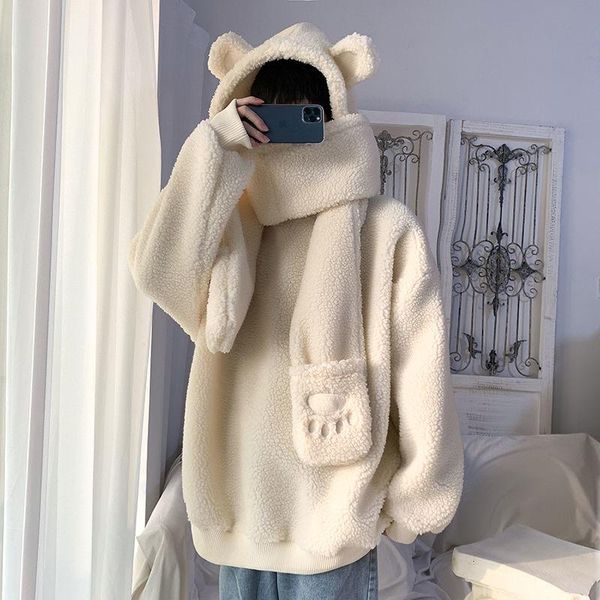 men's hoodies & sweatshirts 2021 winter thicken lamb loose long sleeves coats wool in warm hooded 5 color oversized pullover s-3xl, Black
men's hoodies & sweatshirts 2021 winter thicken lamb loose long sleeves coats wool in warm hooded 5 color oversized pullover s-3xl, Black