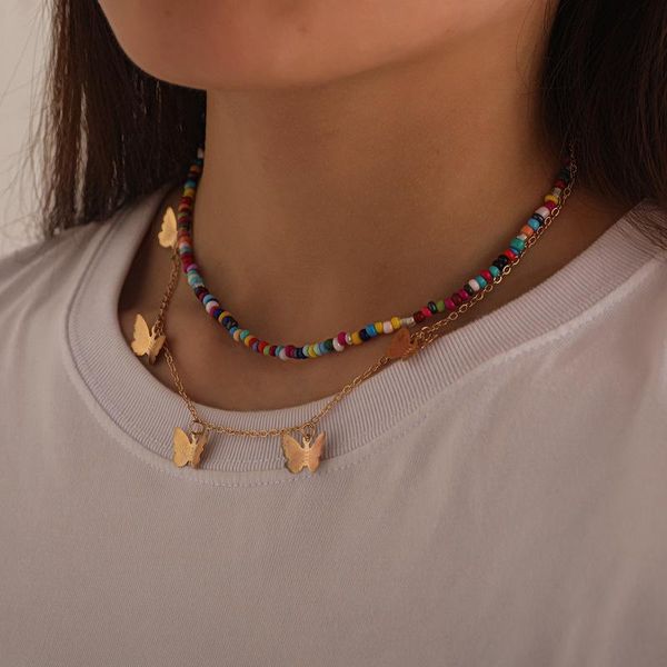 chokers bohemian ethnic seed bead butterfly choker handmade gold silver color pendant chain necklace for women fashion jewelry gift, Golden;silver
chokers bohemian ethnic seed bead butterfly choker handmade gold silver color pendant chain necklace for women fashion jewelry gift, Golden;silver