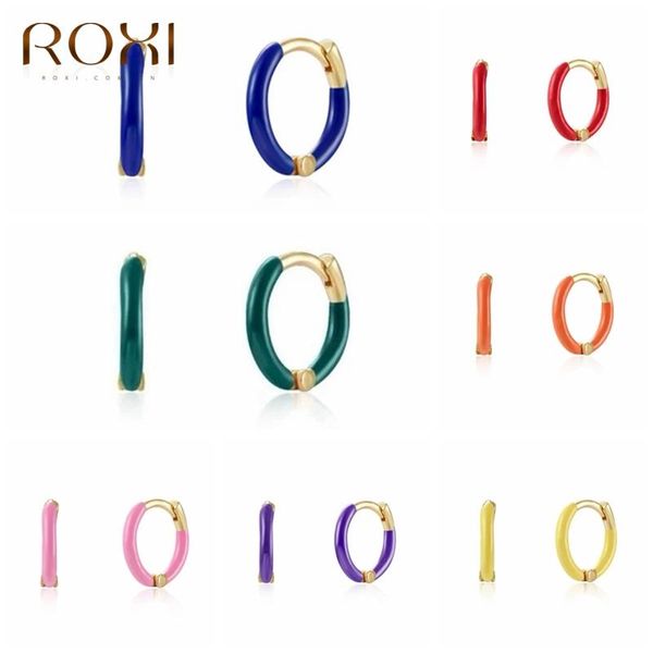 hoop & huggie roxi 925 silver women's round earrings colorful enamel circle ear piercing jewelry accessories pendientes, Golden;silver
hoop & huggie roxi 925 silver women's round earrings colorful enamel circle ear piercing jewelry accessories pendientes, Golden;silver
